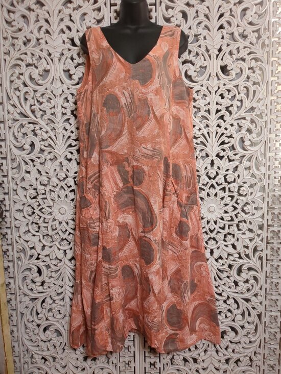 Lands Downunder Dresses & Skirts - P2P 20" 🏵💥💛💥🏵 Lands Down Under Sleeveless Linen Midi Dress
